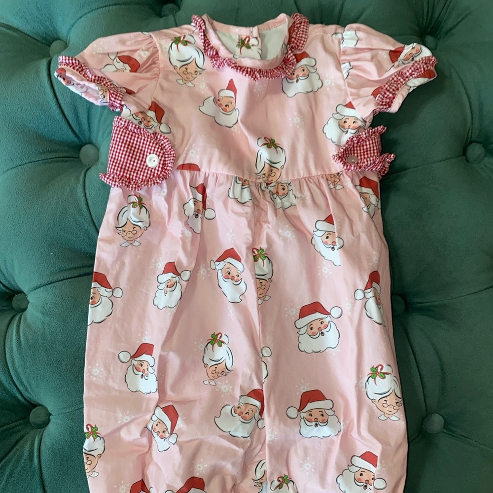 James & Lottie Santa romper